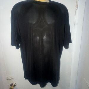 TULLIANO Black Lightweight Silk T Shirt-XL